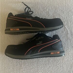 steel toe Puma (Shoes for Crews) work shoes- slip resistant - women’s 9.5
